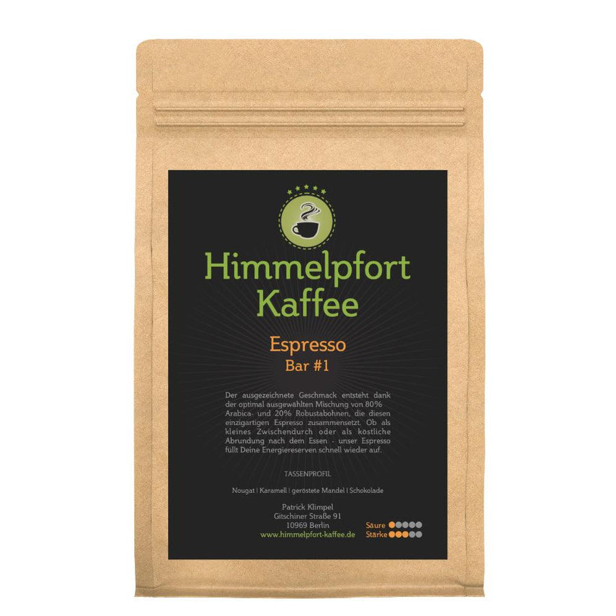 Espresso Bar 1 frisch geröstete Espressobohnen von Himmelpfort Kaffee