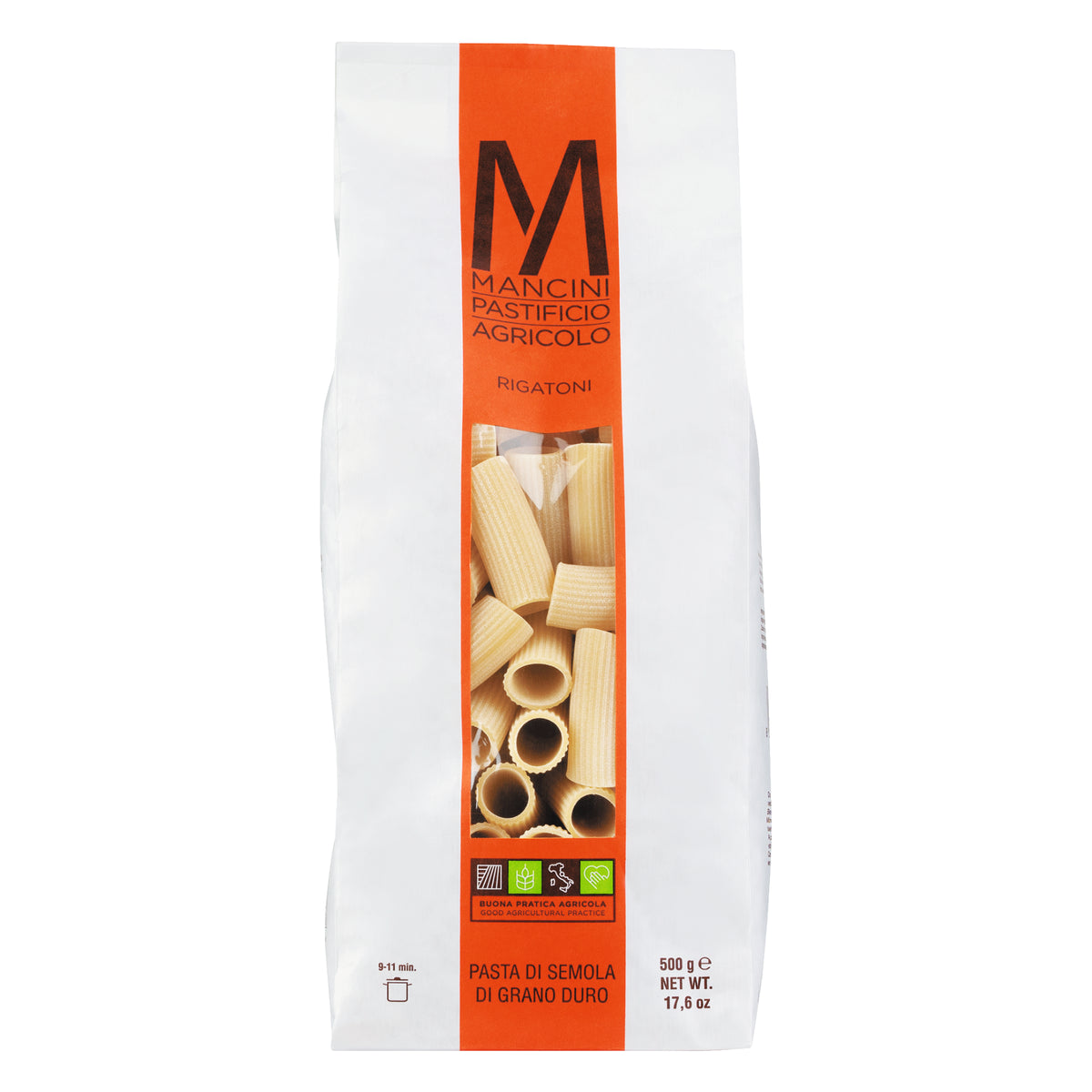 Mancini Rigatoni aus Hartweizengrieß, 500 g Packung