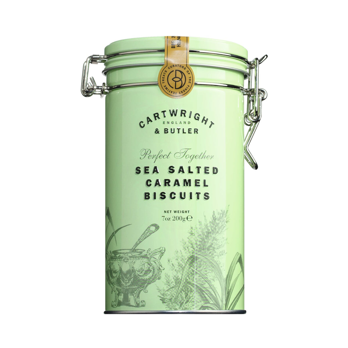 Cartwright & Butler Salted Caramel Biscuits 200 g in grüner Metalldose