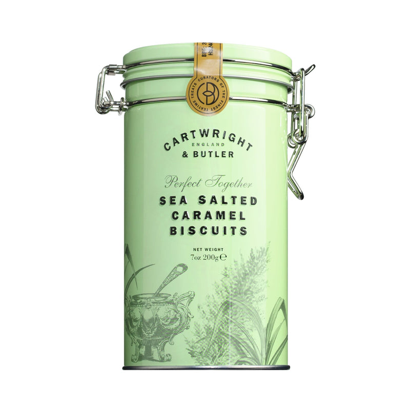 Cartwright & Butler Salted Caramel Biscuits 200 g in grüner Metalldose