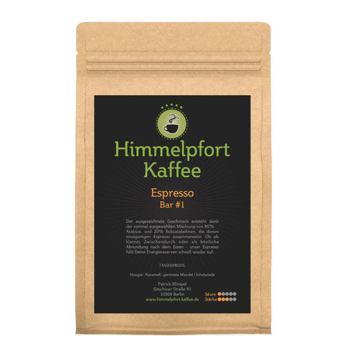 Espresso Bar 1 frisch geröstete Espressobohnen von Himmelpfort Kaffee