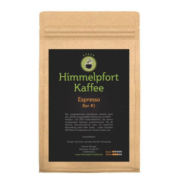 Espresso Bar 1 frisch geröstete Espressobohnen von Himmelpfort Kaffee