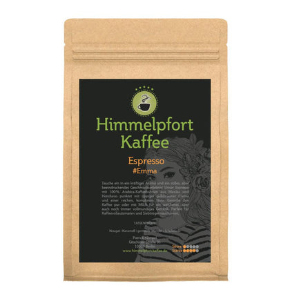 Espresso Emma frisch geröstete Espressobohnen von Himmelpfort Kaffee