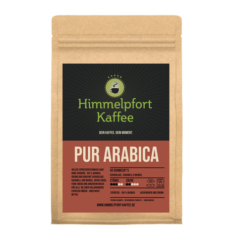 Espresso Pur Arabica von Himmelpfort Kaffee – Kaffeeverpackung