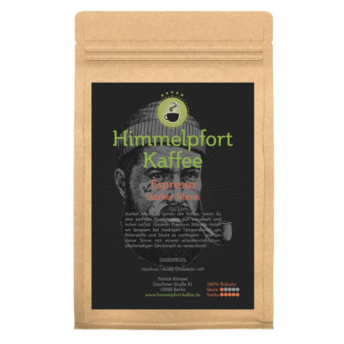 Espresso Starker Mann frisch geröstete Espressobohnen von Himmelpfort Kaffee