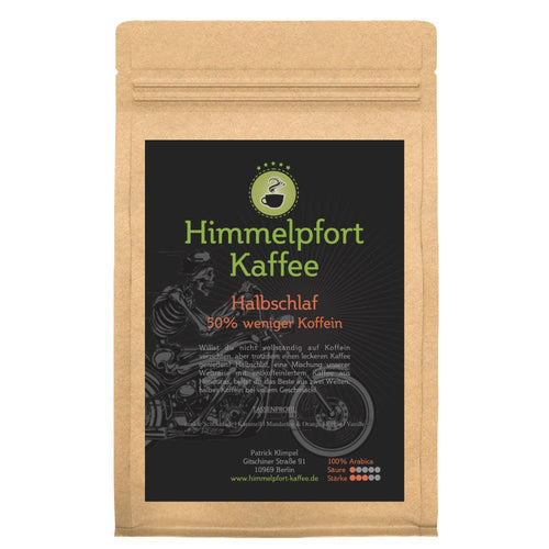 Halbschlaf Kaffee mit halbem Koffein von Himmelpfort Kaffee