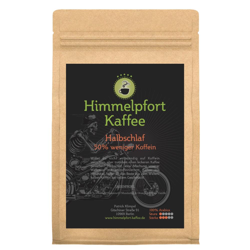 Halbschlaf - 50% weniger Koffein - Himmelpfort Kaffee