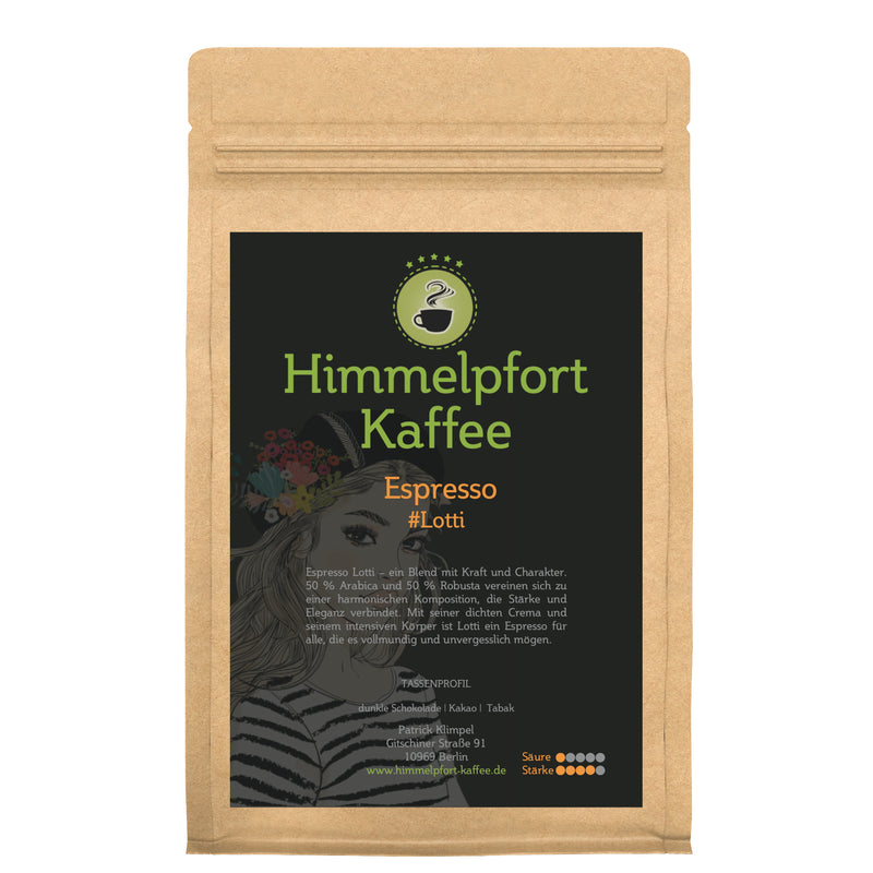 Espresso Lotta frisch geröstete Espressobohnen von Himmelpfort Kaffee