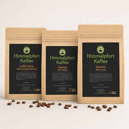 Vollautomaten-Set mit Caffè Crema Brew Level und Espresso Pur Arabica von Himmelpfort Kaffee