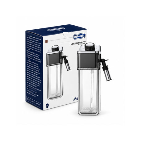 De’Longhi Thermo-Milchkaraffe DLSC014 5513297811 mit schwarzem und silberfarbenem Deckel sowie Originalverpackung